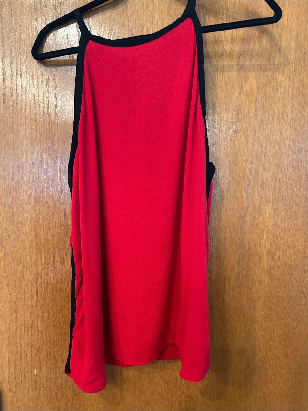 Red and Black Sleeveless Women's Tank Top XL